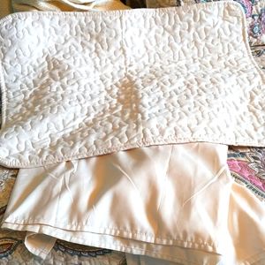 Brand new! Daybed bed skirt & quilted pillow sham, never washed or used. Yellow